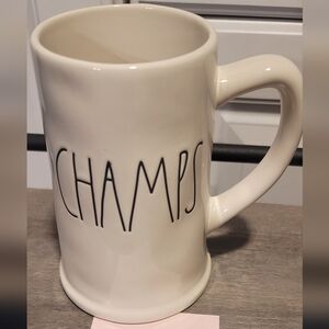 Rae Dunn CHAMPS White Mug